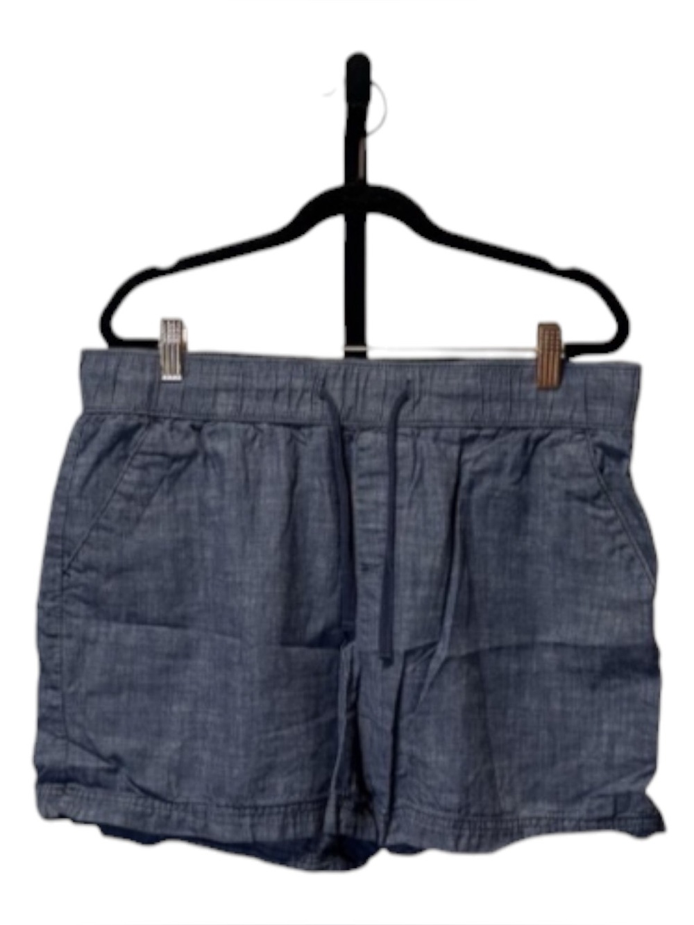 bcg Dark Blue Denim-Look High Waist Drawstring Shorts
